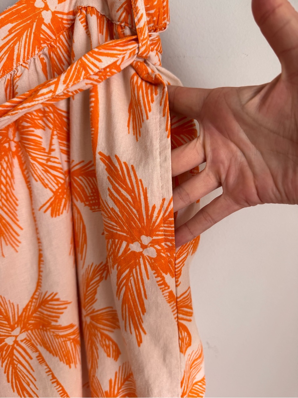 Future Collective Alani Noelle XXL Linen Blend Palm Print Wide Leg Pants - Picture 5 of 9